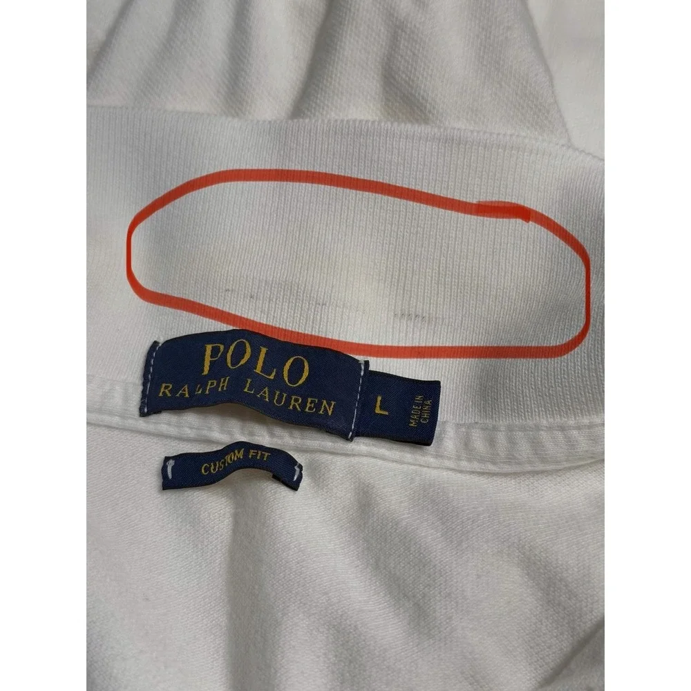 Polo Ralph Lauren White Long Sleeve‎ Big Pony Polo Long Sleeve Custom Fit Shirt